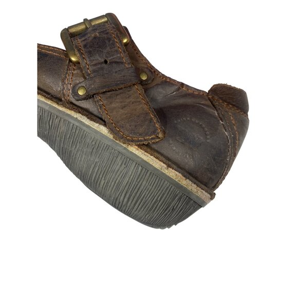 Weinbrenner‎ Brown Leather Buckle Strap Shoe Boho Cottage Prairie Size 40 - Picture 8 of 11